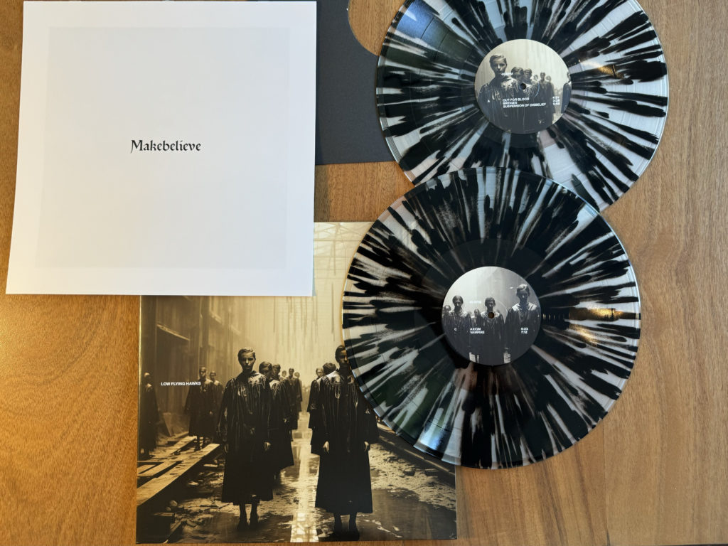 Makebelieve (2xLP) clear and black, by Low Flying Hawks